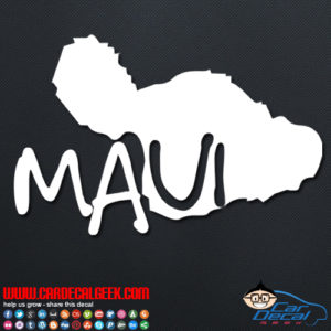 Maui Hawaii Island Car Window Vinyl Decal Sticker