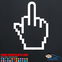 Middle Finger Mouse Cursor Car Sticker