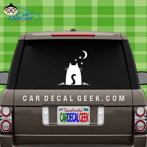 Star Night Cat Car Window Decal Sticker