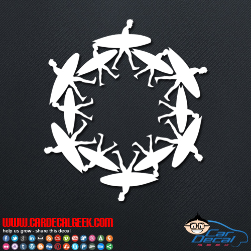 surfer circle decal surfer circle decal