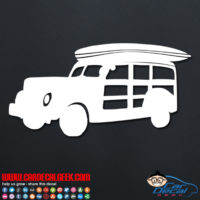Surfing Woody Wagon Decal