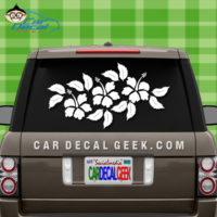 Three Tropical Hibiscus Flowers Car Sticker