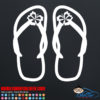 Flip Flops with Hibiscus Flowers Car Decal