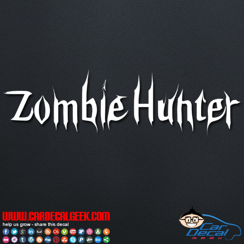 Zombie Hunter Crosshairs Decal Sticker Choose Color Size #768 