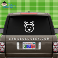 Cute Deer Face Car Window Sticker Decal