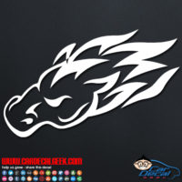 Flaming Horse Head Decal Sticker