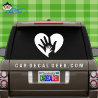 Love Heart Hands Car Window Decal