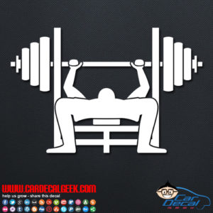 Bench Press Bodybuilding Vinyl Car & Wall Decal Sticker