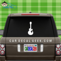 Acoustic Guitar Car Window Decal Sticker