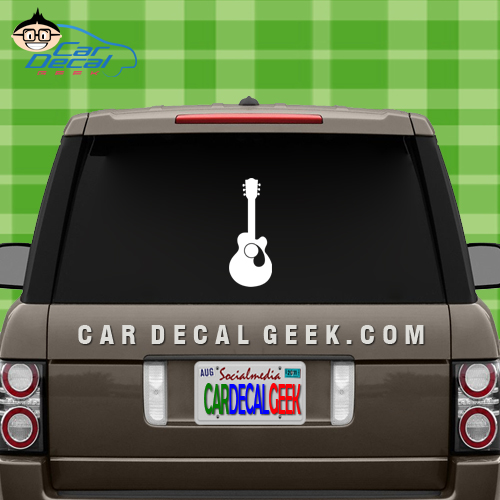 Acoustic Guitar Car Window Decal Sticker