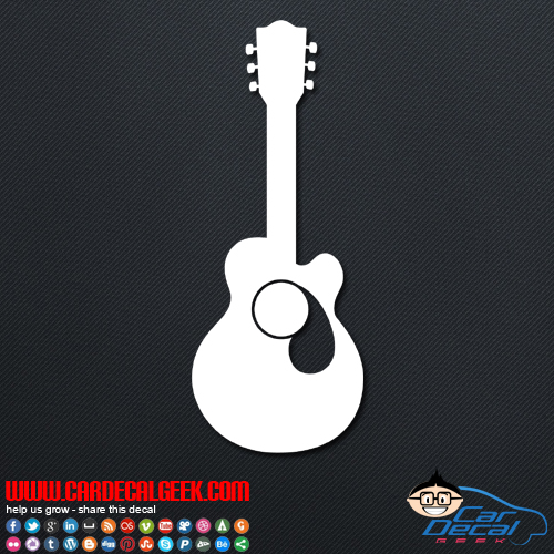 Acoustic Guitar Decal Sticker