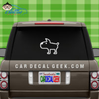 Cute Doggy Vinyl Window Decal Sticker