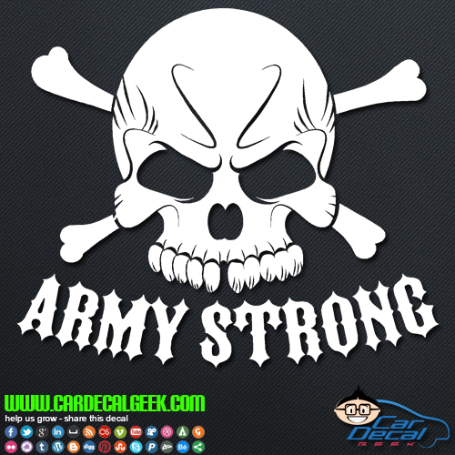 Army Strong Skull Decal Sticker