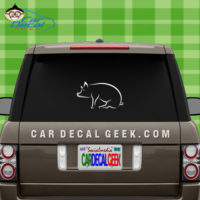 Awesome Pig Car Window Decal Sticker