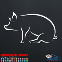 Awesome Pig Decal Sticker