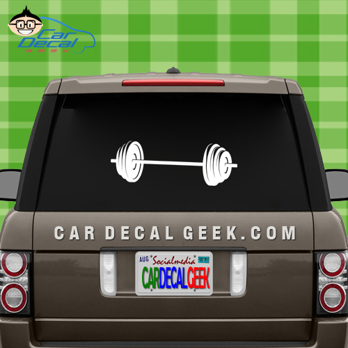 Barbell Weight Vinyl Window Decal Sticker