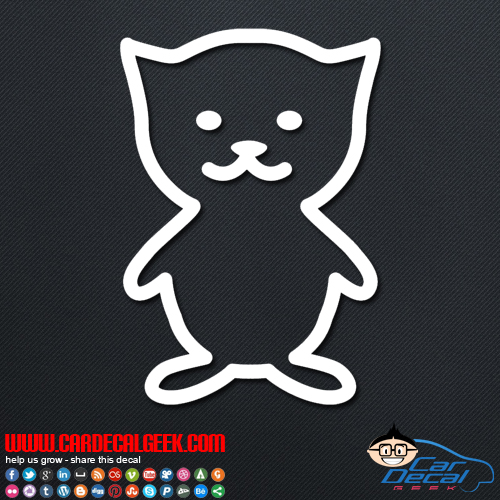 Kitty Cat Car Decal Sticker