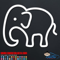 Elephant Outline Decal