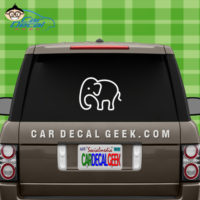 Elephant Outline Window Decal