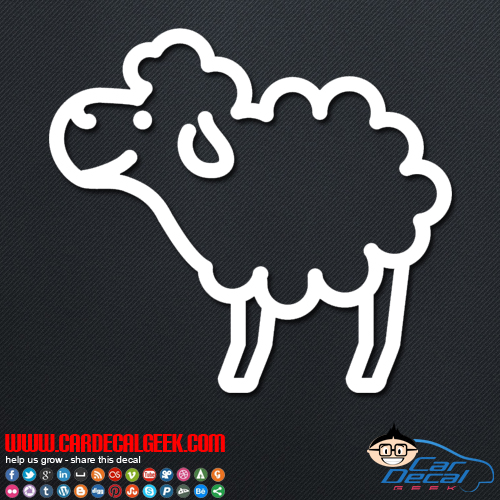 Cute Sheep Decal Sticker