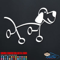 Dog Stick Figure Decal Sticker