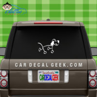 Dog Stick Figure Window Car Decal Sticker