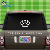 Dog Paw Car Window Decal