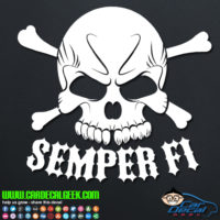 Marines Semper Fi Skull Decal Sticker