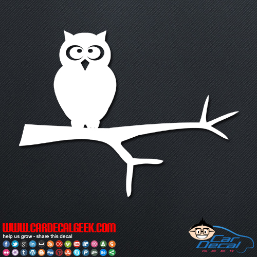 Owl On a Branch Decal