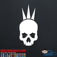Skull with Spikes Decal Sticker