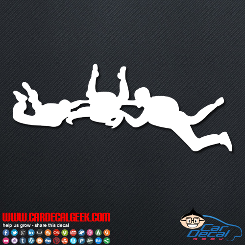 Skydivers Circle Decal Sticker