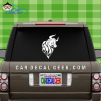 Tribal Bull Car Window Decal Sticker