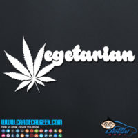 Marijuana Vegetarian Car Window Decal Sticker