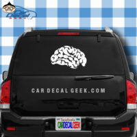 Human Brain Vinyl Car Window Decal Sticker