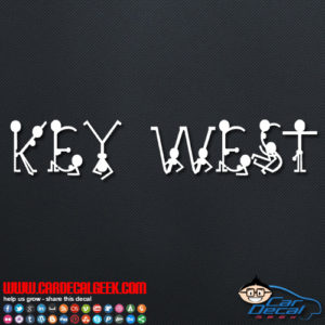 Key West Naked People Vinyl Car Window Decal Sticker