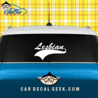 Lesbo Athletic Car Window Decal Sticker