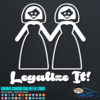 Lesbian Gay Marriage Legalize It Decal Sticker