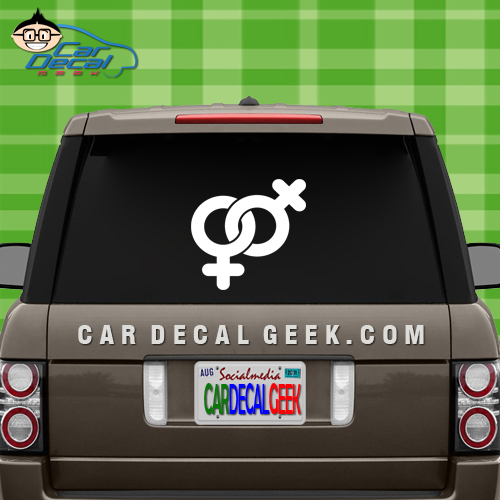 Lesbian Gender Symbols Vinyl Car Window Decal Sticker