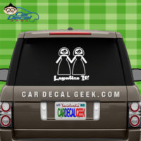Lesbian Gay Marriage Legalize It Car Window Decal Sticker