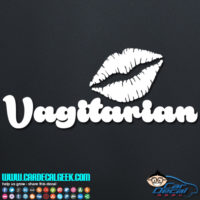 Vagitarian Lesbian Decal Sticker