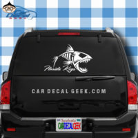 Florida Keys FIsh Skeleton Car Window Decal Sticker