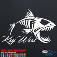 Key West Fish Skeleton Decal