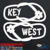 Key West Flip Flops Decal Sticker