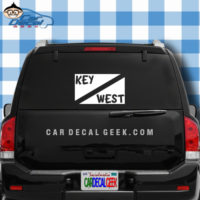 Key West Scuba Dive Flag Car Window Decal Sticker