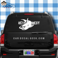 Key West Shark Car Window Decal Sticker