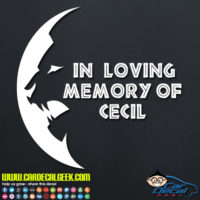 Cecil the Lion Moon Decal