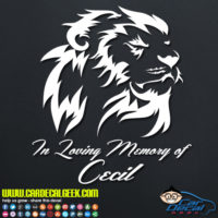 Cecil the Lion Memorial Decal