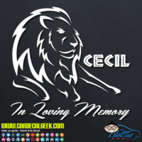 Cecil the Lion Decal Sticker
