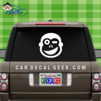 Winking Monkey Car Decal