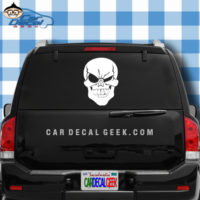 Winking Skull Car Window Decal Sticker